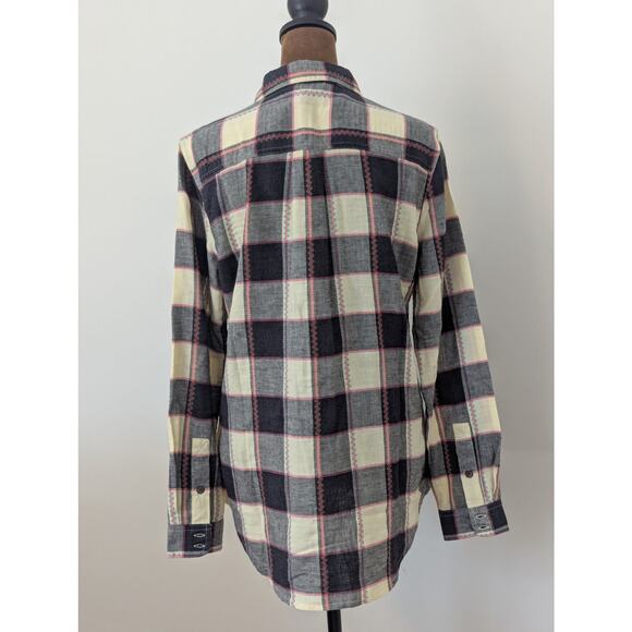 NWOT Toad & Co Re-Form Recycled Cotton Poly Flannel Shirt Barley Buffalo Check S - Picture 3 of 9